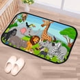 thumbnail image 5 of Floor Door Mats Bath Rugs Wild Animals in The Jungle Bathroom Carpet Non-Slip Absorbent for Entryway Indoor 31x20in Carpet Runner, 5 of 7