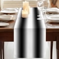 thumbnail image 3 of White Black 36 Inch Table Runner, Modern Gradient Vertical Stripes Geometric Farmhouse Dresser Scarf Cotton & Linen Tablerunner for Dining/Kitchen Island/Holiday Party Décor Small 13" x 36", 3 of 9