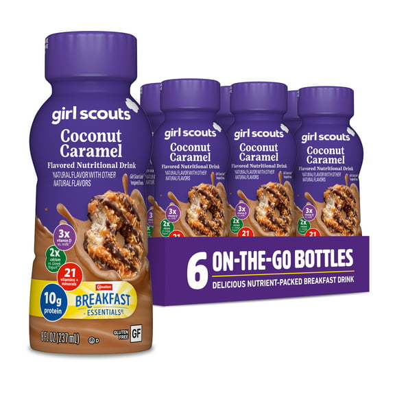 Carnation Breakfast Essentials® Girl Scouts® Coconut Caramel Flavored Nutritional Drink, 6 - 8 fl oz Bottles