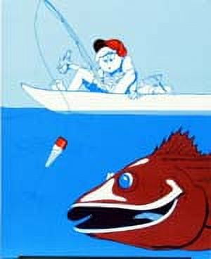 Comal Popping Rat-L Fishing Float, Red & Fluorescent Green, 4-Inch