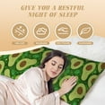 thumbnail image 4 of Disketp Big Colorful Avocados Print Body Pillow Cover - Super Soft 20x54 Body Pillow Case,Long Side Hidden Zipper, 4 of 8
