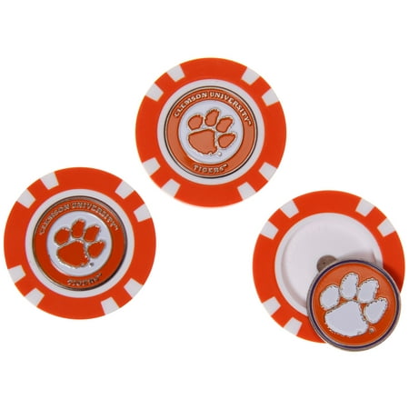 UPC 637556206886 product image for Clemson Tigers 3-Pack Poker Chip Golf Ball Markers | upcitemdb.com