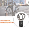 thumbnail image 2 of Qiilu 110dB Smart Waterproof Password Bicycle Lock Anti-theft Alarm Lock Batteries Not Included,Smart Lock,Bicycle Lock, 2 of 8