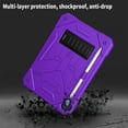 thumbnail image 3 of ELEHOLD Hybrid Rugged Case for iPad 10th Generation 10.9" 2022, Heavy Duty Shockproof Case with Hidden Foldable Kickstand Adjustable Crossbody Shoulder Strap Pencil Holder,Purple, 3 of 7