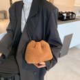 thumbnail image 1 of Bolsa cruzado de felpa Lisa para mujer bandolera de hombro informal Ehuebsd de invierno con cordón Mini bolsos de mano populares bolso de diario Simple para mujer, 1 of 8