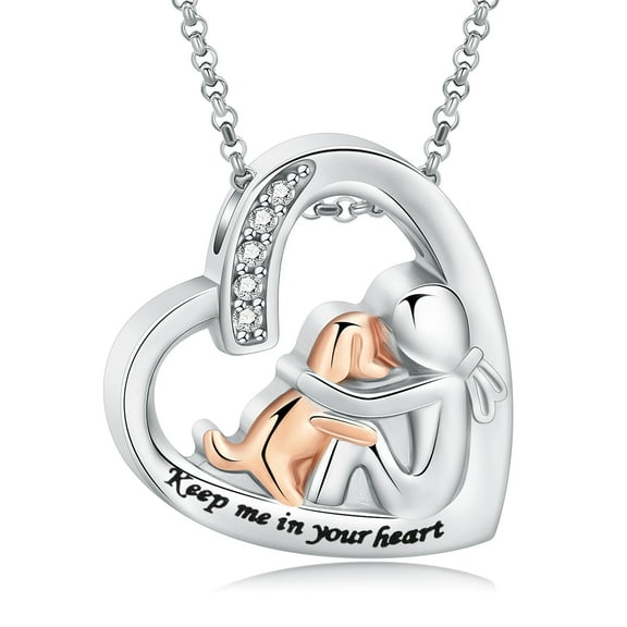 Pet Cremation Jewelry for Ashes Urn Necklace for Pet Ashes for Dog / Cat Stainless Steel Memorial Locket Urn Necklace for Cat Dog Puppy Funeral with Filling Kit