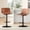Brown, variant on Farini Adjustable Bar Stools Set of 2, Modern Swivel Bar Stools, Bar Height Stools with Back Support, Pu Leather Bar Stool for Kitchen Island Counter