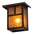 thumbnail image 4 of Meyda 89802 6.5 in. Square Hyde Park T Mission Wall Sconce - Craftsman Brown, 4 of 6