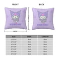 thumbnail image 7 of Kuromi and My Melody Throw Pillow Cover Decoration Pillow Case Cushion for Home Sofa Couch 18"x18", 7 of 7
