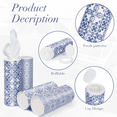 thumbnail image 3 of Clover Cylinder Facial Tissues for Car or Small Space，4 Tubes 3-Ply White&Blue Car Tissus for Travel, 3 of 10