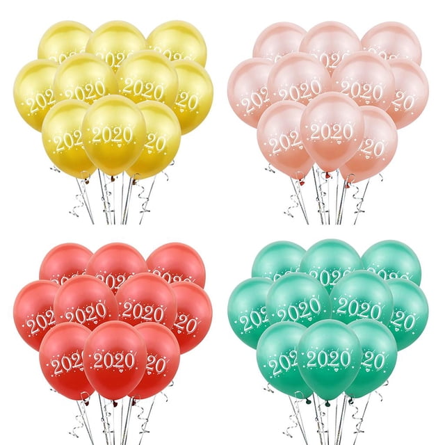 Paquete de de año de látex y helio para fiestas, accesorios para fotografía, fiestas perfecl Favor de fiesta de globos de año nuevo