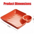 thumbnail image 3 of Sauce Separated Plate,Chips and Salsa Serving Dish Plates, Veggie Platter Dipping Serving Trays with Sauce Rack for Buffet Family Party Appetizer Sushi Taco Salsa Charcuterie Barbecue Plate, 3 of 8