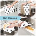 thumbnail image 2 of Yayeee 6 Pack Kitchen Dish Cloths Set for Washing Soft Drying Absorbent Microfiber Towels, Black Cartoon Cat Paw, 2 of 9