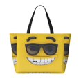 thumbnail image 2 of Daiia Smiling With Sunglasses Beach Travel Bag - Water-Resistant Beach Bag, Lightweight Tote with 7 Pockets for Women and Men - Gym,Pool,Camping,Reusable Grocery Bag, 2 of 7