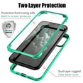thumbnail image 2 of Dteck iPhone XS Max Case, Dual Layer Full Body Shockproof Protection Case Double Sides Tempered Glass Cover Flexible TPU Bumper For iPhone Xs Max, Mint Green, 2 of 9