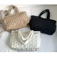 thumbnail image 6 of MMYGU Hobo Bag for Women Quilted Puffer Shoulder Bag Handbag Soft Totes Silk Top Handle Purse, 6 of 6
