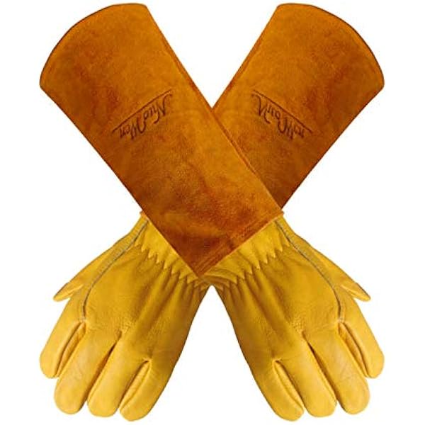 wonima02 X-Small Yellow Thornproof Garden Gloves for Women and Men