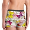 thumbnail image 5 of Balery Butterflies and Vintage Men's Boxer Briefs, Soft and Breathable Cotton Underwear with nylon Waistband-Small, 5 of 9