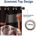 thumbnail image 5 of Movie Theater Blackout Curtains Movie Theater Decor for Bedroom Living Room Object of Cinema Film Reel Motion Picture Red Black Print Grommet Window Drapes 2 Panel Set, 42"x54", 5 of 6