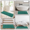 thumbnail image 4 of Yujoon Super Soft Chenille Bathroom Rug Non-Slip Absorbent Machine Washable Bath Mat, 24"x36", Teal, 4 of 8