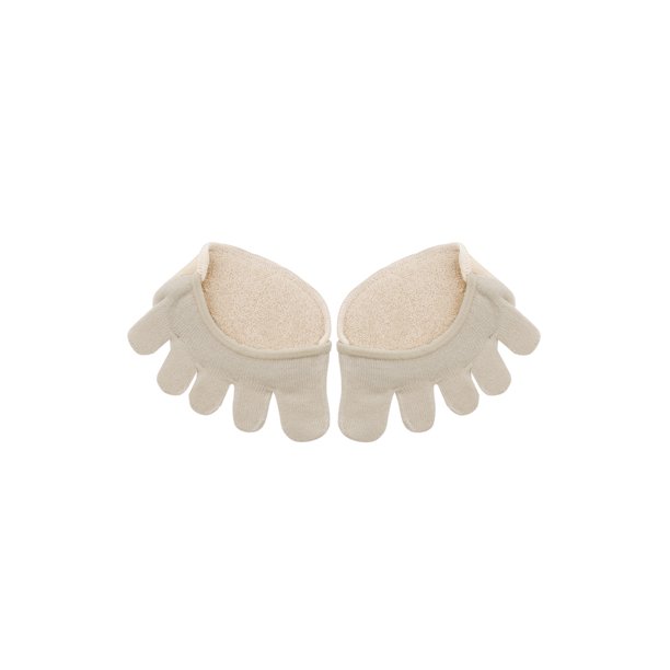 INSPIRE CHIC Calcetines de yoga sin talón de tama?o libre unisex de algodón, tama?o único Beige2-1 par