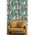 thumbnail image 2 of Brush Stroke Overlapping Geometric Shapes Wallpaper R8270, 2 of 3