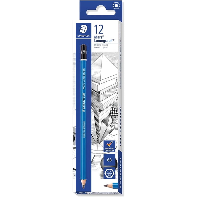 Caja de 12 lápices Staedtler Mars Lugraph 6B