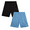 Black/Light Blue, variant on RBX Boys' Athletic Shorts - 2 Pack Performance Jersey Gym Shorts with Elastic Waistband (Sizes: 8-16)