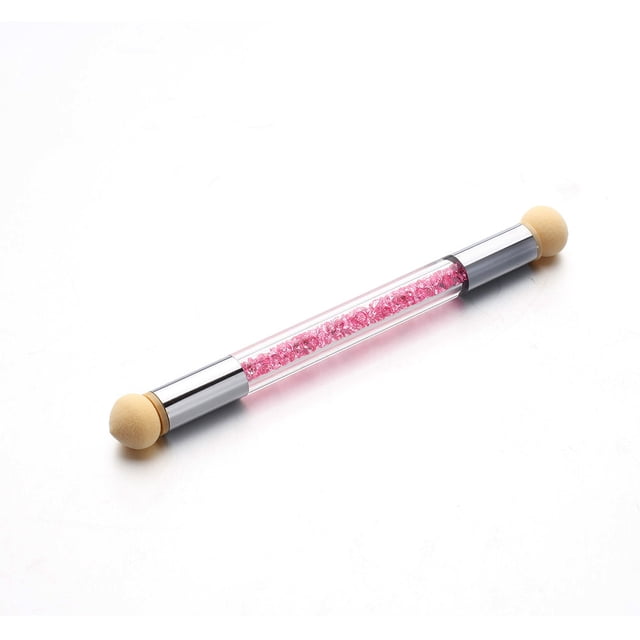 Fiudx Set de Pinceles para Punteado con Purpurina y Degradado + 2 Esponjas para Decoración de Uñas