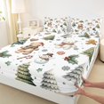 thumbnail image 3 of Homewish Kawaii Doll Bear Full Size Sheets for Teens, Cute Christmas Snowman Bed Sheets, Green Xmas Tree Sheet Sets, Super Cozy Room Decor, 4-Piece, 3 of 7
