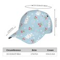 thumbnail image 2 of Honeii Easter Rabbit Print Hat, Women's Baseball Hat Unisex Fit, Baseball Cap,Adjustable One Size, 2 of 6