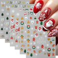thumbnail image 1 of Pegatinas navideñas para uñas Quezadyl, 6 unidades, autoadhesivas en 3D, 1 of 9