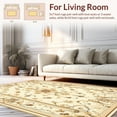 thumbnail image 2 of ODIKA 5'x7' Machine Washable Non-Slip Area Rug, Classic Ornamental Scrollwork With Subdued Filigree Detailing High Traffic Rug, Beige, 199197, 2 of 7