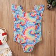 thumbnail image 1 of Traje de baño de una pieza con efecto tie-dye para niñas pequeñas, ropa de playa, 1 of 8