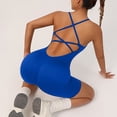 thumbnail image 4 of Workout Jumpsuit For Women Summer Outdoor Sleeveless One Piece Yoga Fitness Training Running Cycling Weekend Workout Wear Weekend Ready Look Clean Casual Finish Blue S, 4 of 6