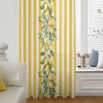 thumbnail image 6 of Yellow Lemon Stripes Sheer Curtains 72 Inches Long, Summer Spring Fruit Flowers Leaves Light Filering Curtains, Breathable Simi Curtain Privacy Drapes for Living Room Bedroom Window Treatment, 6 of 9