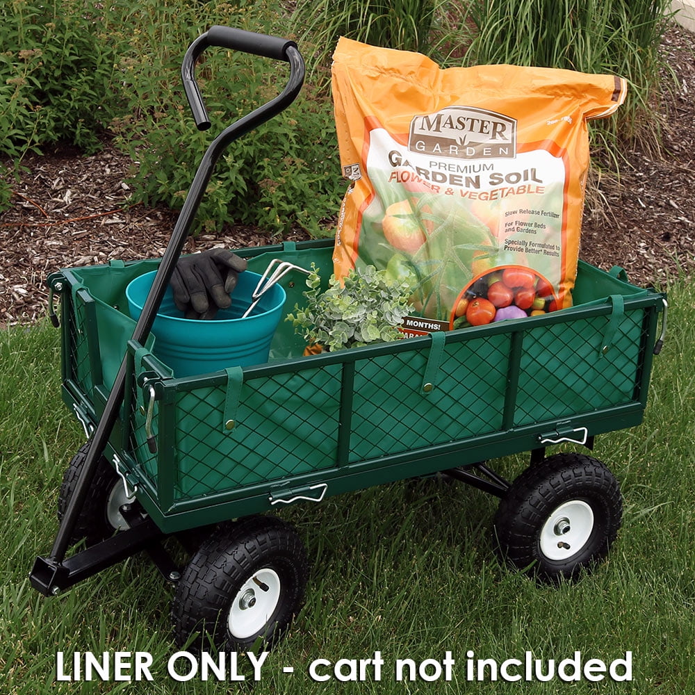 Sunnydaze Liner for Garden Utility Cart, HeavyDuty Polyester, Green