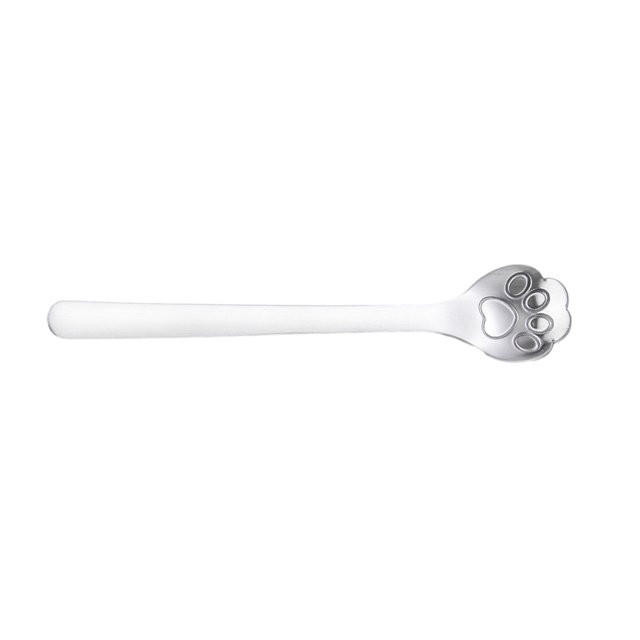 Decodeary Tea Spoon For Tea Essential Teaware For Tea Drinking - Exquisite And Practical Stainless Steel Spoon Stainless Steel cat paw silver 1 1Set