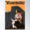 thumbnail image 2 of Yosemite National Park America Art Deco Advertisement Vintage Tourism Poster Wall Art, Modern Wall Decor For Living Room Bedroom, 8x12 UNFRAMED, 2 of 3