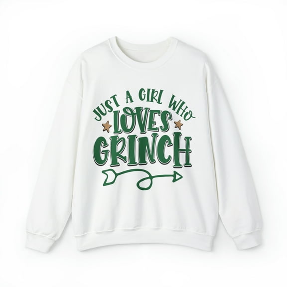 Just A Girl Who Loves the Grinch Unisex Heavy Blend™ Crewneck Sweatshirt