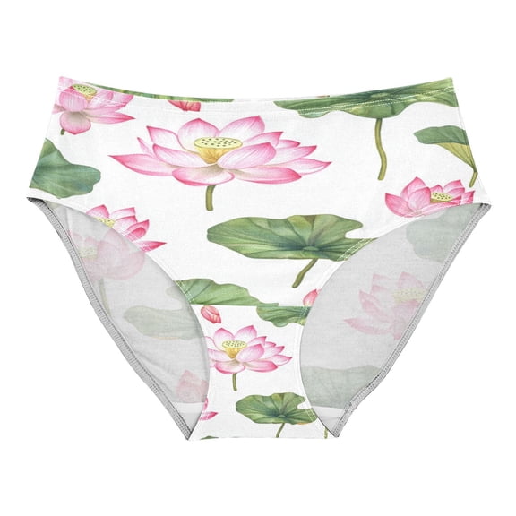 Women's Underwear Pink Lotus Flowers Hipster Panties Underwear for women, X-Small