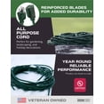 thumbnail image 7 of Iron Forge Cable 5 Pack Weatherproof 10 Ft Outdoor Extension Cord - 16/3 SJTW Heavy Duty Green Extension Cord 3 Prong - 13 Amp Exterior Power Cable, 7 of 7