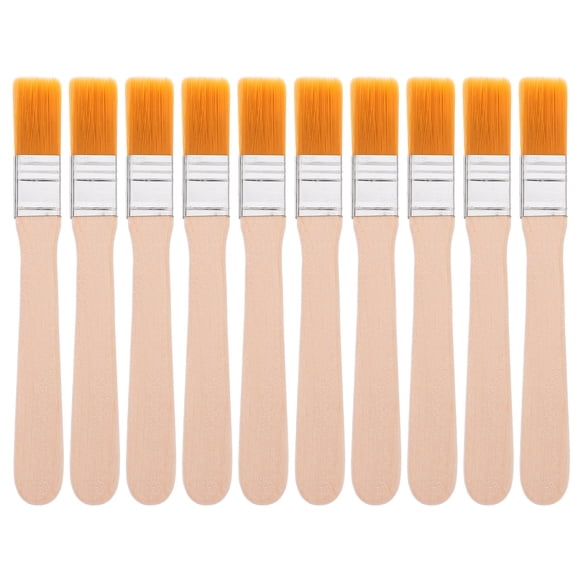 10Pcs Paint Touch Up Tool Ergonomic Handle Brown Wood Rectangular For DIY Enthusiasts