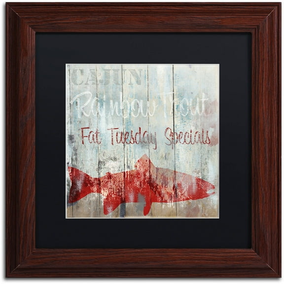 Trademark Fine Art "New Orleans Seafood III" Canvas Art by Color Bakery Black Matte, Wood Frame