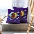 thumbnail image 6 of LALILO Throw Pillow Covers Solar Moon With Human Sun Sky With Cushion Cover 18" x 18", 2 Pack, 6 of 6