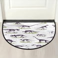 thumbnail image 7 of Dinosaur Skeleton Half Round Door Mat, Cute Animal Non-Slip Half Circle Area Rug Doormat Absorbent Washable for Indoor Outdoor Kitchen Bedroom Home Decor 24"x36", 7 of 7