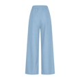 thumbnail image 5 of QTSHPN Womens Pants High Waist Wide Leg Stretch Fashion Jeans with Pockets Elastic Waistband Loose Fit Straight Long Denim Trousers Pants for Women Light Blue XXXL, 5 of 5