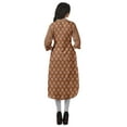 thumbnail image 5 of Moomaya Cotton Mandarin Collar Kurti For Women Knee Long Printed Plus Size Dresses, 5 of 6