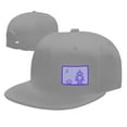 thumbnail image 4 of DouZhe Flat Brim Cap Snapback Hat, Robot Game Prints Adjustable Gray Adult Baseball Cap, 4 of 6