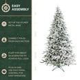 thumbnail image 4 of Fraser Hill Farm 7.5-Ft Flocked Mountain Pine Artificial Christmas Tree with White Incandescent Smart Lights, FFMP075-3SN, 4 of 19